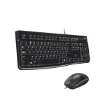 Logitech - MK120 Full-size Wired Membrane Keyboard and Mouse Bundle - Black (920-002565)