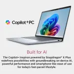 Dell - Inspiron 14 Plus 14" QHD Touch Screen Laptop Copilot+PC - Snapdragon X Plus - Ice Blue