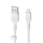 Belkin BoostCharge 6.6FT USB-A to Lightning Cable with Clip - White
