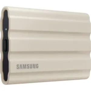 Samsung - T7 Shield 2TB External USB 3.2 Gen 2 Rugged SSD IP65 Water Resistant - Beige (MU-PE2T0K/AM)