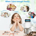 Digital Coin Counting Jar – 1.8L LCD Piggy Bank for Kids