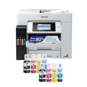 Epson - EcoTank Pro ET-5850 Wireless Inkjet Printer - All-In-One - White (C11CJ29201)