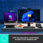 Logitech MX Mechanical Full-Size Wireless Keyboard - Tactile Switch - Graphite