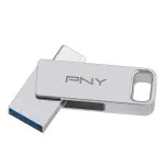 PNY 128GB DUO LINK USB 3.2 Type-C Dual Flash Drive – Silver