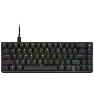 CORSAIR - K65 PRO MINI RGB 65% Optical-Mechanical Gaming Keyboard Backlit RGB LED, OPX - Black (CH-91A401A-NA)