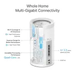 TP-Link - Deco BE16000 Quad-Band Mesh Wi-Fi 7 System (3-Pack) - White (Deco BE16000(3-pack))