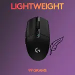 Logitech G305 LIGHTSPEED Wireless Gaming Mouse with 12,000 DPI HERO Sensor – Black