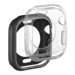 Insignia™ - Bumper Cases for Apple Watch 46mm Series 10 (2-Pack) - Black/Clear (NS-AWBC46BC2)