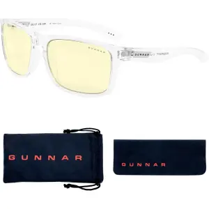 GUNNAR - Intercept Computer Glasses with Blue Light Reduction , Amber Lenses - Crystal (INT-07601)