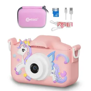 Contixo KC3 Kids 1080P Selfie Camera with Games – Pink