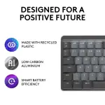 Logitech - MX Mechanical Mini Compact Wireless Mechanical Tactile Switch Keyboard for Windows/macOS - Graphite (920-010550)