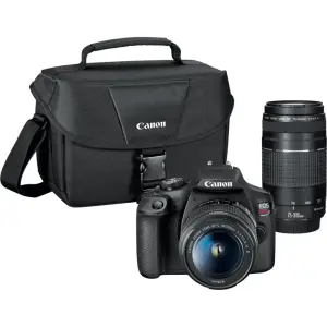 Canon EOS Rebel T7 DSLR Two Lens Kit – Black