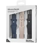 Silicone Band for Apple Watch® - Navy Blue, Pink and Black (BE-AWB41SIL3BP)