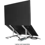 Targus - Portable Laptop Stand + Integrated USB-A Hub - Silver (AWU100205GL)