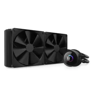 NZXT - Kraken 280mm Radiator CPU Liquid Cooler (2 x 140mm F Fans) with 1.54" LCD Display - Black (RL-KN280-B1)