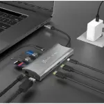 j5create 4K60 USB-C Triple-Monitor Dock- Space Grey