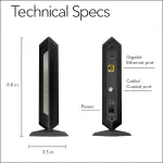 NETGEAR Nighthawk DOCSIS 3.1 Cable Modem – Black