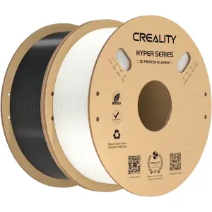 Creality - 1.75 mm Hyper PETG Filament Black & White 2.2 lbs for high-speed printers (2-pack) - Black & White (CR666U15)