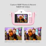 MyFirst Camera 3 Kids Digital Camera (16MP, Selfie Lens, Shockproof) – Pink