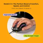 Glorious - Model D 2 Wired Optical RGB Gaming Mouse with 6 Programmable Buttons - Wired - Matte Black (GLO-MS-DV2-MB)