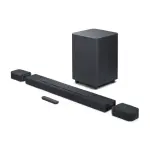 JBL - BAR 1000 7.1.4-channel soundbar with detachable surround speakers, MultiBeam, Dolby Atmos, and DTS:X - Black (JBLBAR1000PROBLKAM)