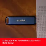 SanDisk - USB Flash Drive 256GB for iPhone Lightning and USB Type-C Metallic Sky - Blue (SDIXD0N-256G-AN6NE)