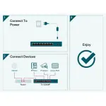 TP-Link - 8-Port Gigabit (10/100/1000Mbps) Unmanaged PoE Switch Desktop - Black