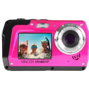 Minolta - MN40WP 48.0 Megapixel Waterproof Digital Camera Pink