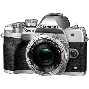 Olympus OM-D E-M10 Mark IV Mirrorless Camera with 14-42mm Lens – Silver