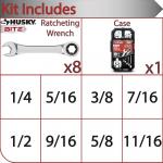 Husky 72-Tooth BITE SAE Ratcheting Wrench Set (8-Piece)
