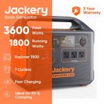 Jackery Explorer 1500 Portable Power Station - 1800W Output/3600W Peak (HTE0721500A)