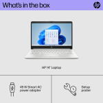 HP Stream 14", Intel Celeron, 4GB RAM, 64GB, Win 11 (S Mode), Silver (14-cf2723wm)