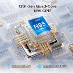 OTVOC 16" Laptop, Intel N95, 16GB DDR5 RAM, 1TB NVMe SSD, Windows 11, Gray