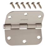 Everbilt 3-1/2 in. x 5/8 in. Radius Squeak-Free Door Hinge (3-Pack) Satin Nickel