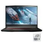 MSI GF63 Thin 15.6" Gaming Laptop, Intel i5-11400H, GTX 1650, 8GB RAM, 256GB SSD, Windows 11