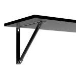 Everbilt 10.24 in. L Matte Black Steel Shelving Decorative Bracket (EH-WSTHDUS-510)