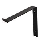 Crates & Pallet 12 in. Black Steel Shelf Bracket for Wood Shelving (69104)