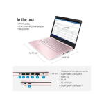 HP 14" HD, Celeron N4120, 4GB RAM, 64GB eMMC, Win 11, Pink