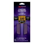3M Pro Grade Precision 3 2/3 in. x 9 in. Fine 220-Grit Sheet Sandpaper (6-Sheets/Pack) (SHTR220-PGP-6T)
