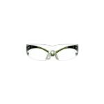 3M SecureFit 400 Safety Glasses with Clear Anti-Fog Lenses, Black/Neon Green (SF400C-WV-6)