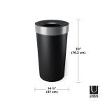 UmbraVento 16.5 Plastic Black Waste Container (1013048-047-REM)