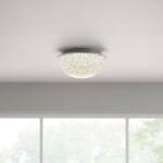 Home Decorators Collection Ellis Place 12.25 in. Chrome LED Round Flush Mount, Modern Ceiling Light