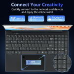 KUU 15.6" Laptop, 12th Gen N100, 16GB RAM, 1TB SSD, FHD Display, Windows 11