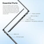 Lenovo IdeaPad 1 15.6" Laptop, Intel, 8GB RAM, 128GB eMMC + 128GB SSD, Windows 11, Gray