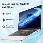 BULANUO 14.1" Student Laptop, Celeron N4000, 6GB RAM, 512GB SSD, Win 11, Office 2024, Wi-Fi 5, BT4.2