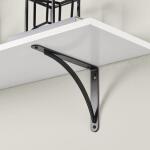 Everbilt 6.5 in. x 9 in. Black Cove Arch Steel Shelf Bracket (27791PKLHD-2)
