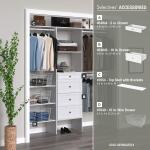 ClosetMaidSelectives 60 in. W - 120 in. W White Reach-In Tower Wall Mount 6-Shelf Wood Closet System (5702900)