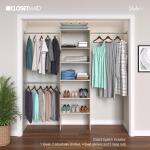 ClosetMaidStyle+ 84 in. W - 120 in. W Bleached Walnut Wood Closet System (4367)