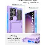 Vihibii Wallet Phone Case for Samsung Galaxy S23 Ultra 5G 6.8" 2023, Purple