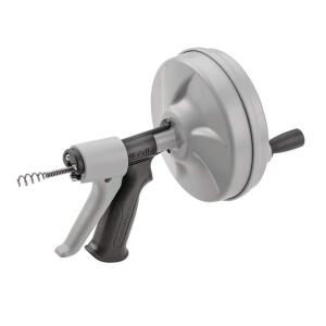 RIDGID Kwik-Spin+ ¼ in. x 25 ft. Drain Cleaning Snake Auger with Autofeed Trigger (57038)